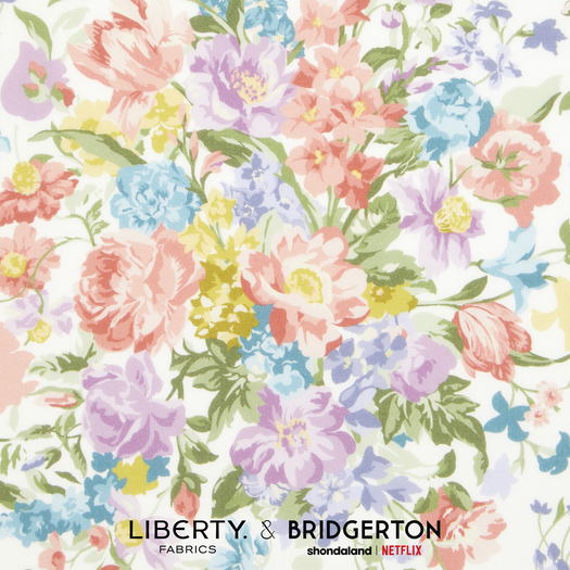 (u'Tissu Liberty Fabrics & Bridgerton - Bouquet P rose',)