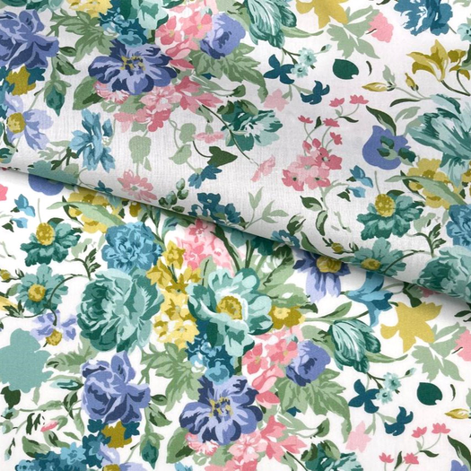 (u'Tissu Liberty Fabrics & Bridgerton - Bouquet P vert',)