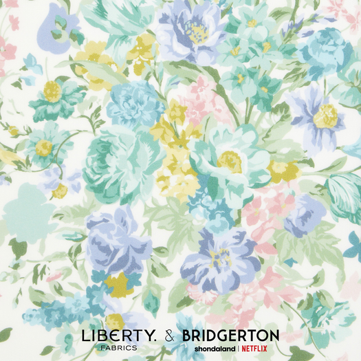 (u'Tissu Liberty Fabrics & Bridgerton - Bouquet P vert',)