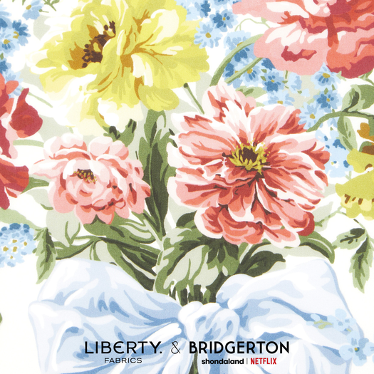 (u'Tissu Liberty Fabrics & Bridgerton - Bow bouquet rouge',)