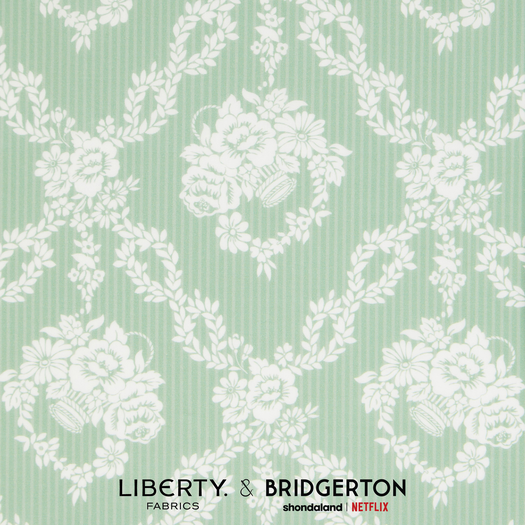 (u'Tissu Liberty Fabrics & Bridgerton - Garland H vert',)