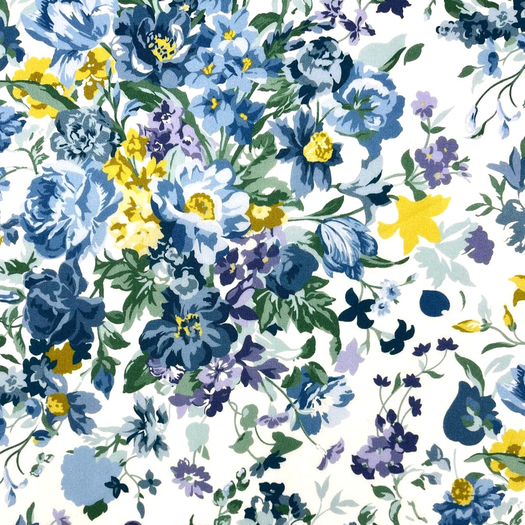 (u'Tissu Liberty Fabrics & Bridgerton - Bouquet P bleu',)